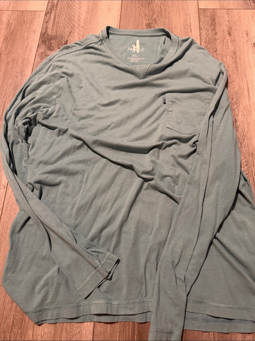 johnnie-O Long Sleeve Pocket Tee - Sage